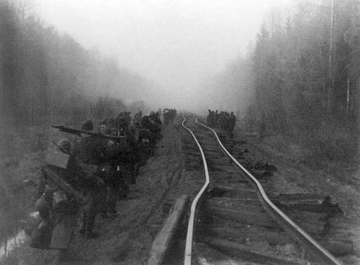 Bojāts dzelzceļš starp Tosno un Kamenku (Foto - Georgs Jozefs Gundlahs)