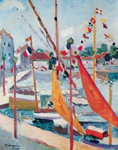 Anrī Mangēns. 14. jūlija svinības Sentropēzas ostā. 1905